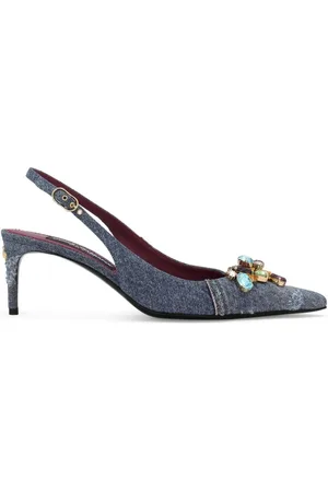 Dolce Gabbana Gold Crystal Slingbacks Pumps Heels Shoes - Walmart.com