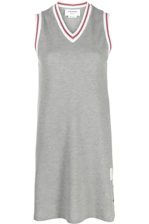 Thom Browne Stripe-trim cotton minidress