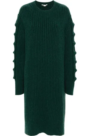Stella McCartney Round-neck midi knitted dress