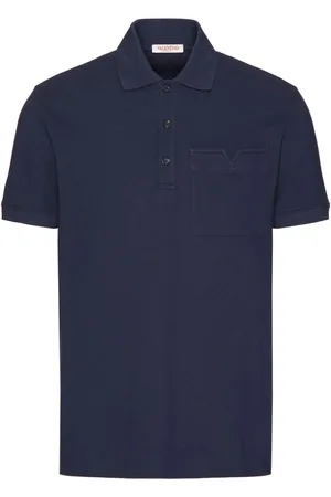VALENTINO GARAVANI V-detail piqu?? polo shirt