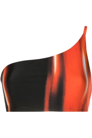 Lenny Niemeyer Tow-tone one-shoulder bikini top