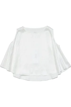 Maison Margiela Logo-embroidered sleeveless shirt