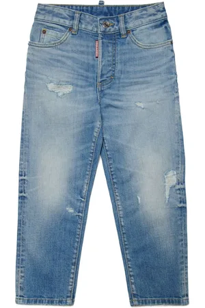 Dsquared2 Distressed-finish straight-leg jeans