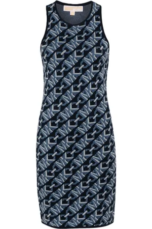 Michael Kors Monogram-pattern sleeveless dress