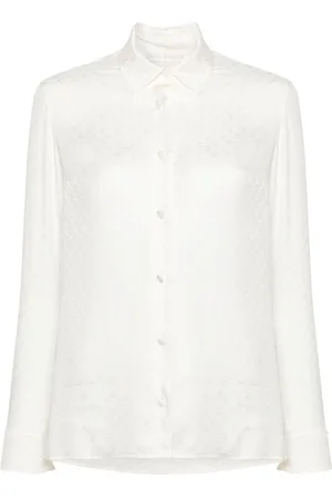 Palm Angels Monogram-jacquard silk shirt