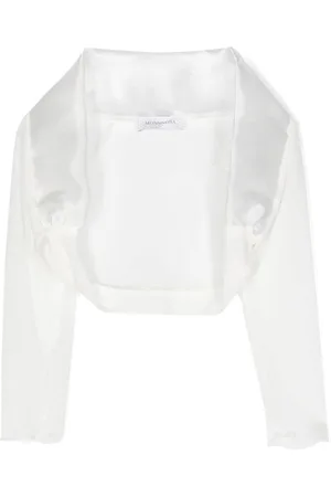MONNALISA Shawl-collar cropped jacket