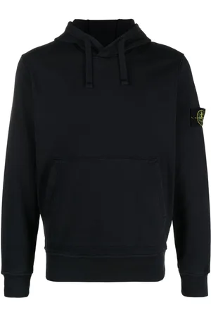 Stone Island Compass-appliqué cotton hoodie