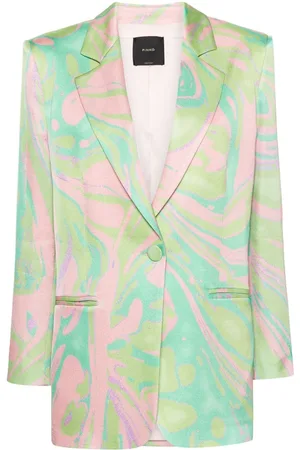 Pinko Abstract-print satin blazer