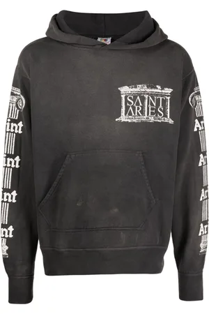 SAINT MXXXXXX Logo-print cotton hoodie