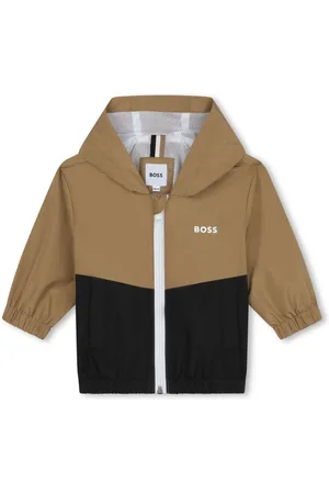 HUGO BOSS Logo-print hooded windbreaker