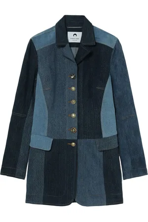 Marine Serre Patchwork denim minidress