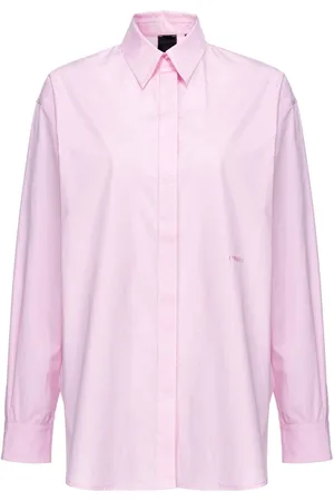 Pinko Logo-embroidered cotton shirt