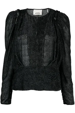 Isabel Marant Zarga spotted velvet blouse