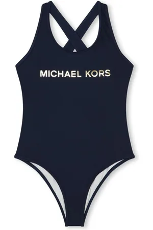 Michael Kors Logo-lettering high-cut swimsuit