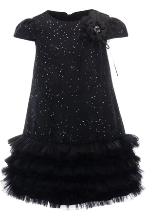 Tulleen Lace-detail ruffled dress