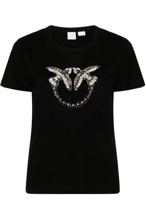 Pinko Love Birds embellished T-shirt