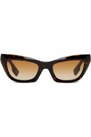 Burberry Logo-lettering cat eye-frame sunglasses