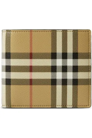 Burberry Vintage Check bifold leather wallet