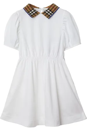 Burberry Check-collar cotton polo dress