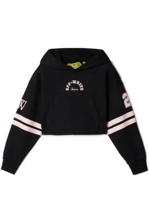 OFF-WHITE Team 23 cropped cotton hoodie