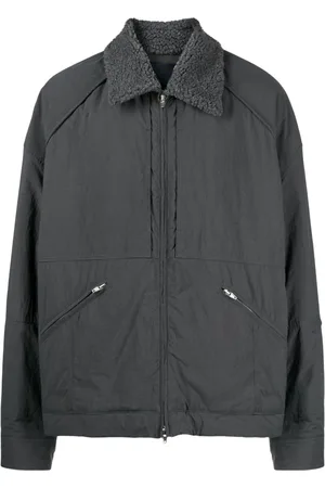 Juun.J Gray Detachable Hood Bomber Jacket