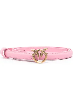 Pinko Love Birds-buckle leather belt