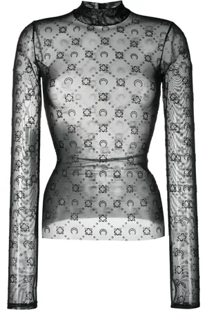Marine Serre Regenerated flock-glitter top