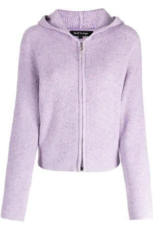 tout a coup Zip-up knitted hoodie