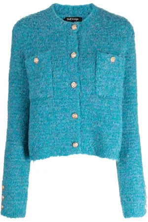 tout a coup Logo-embossed knitted cardigan