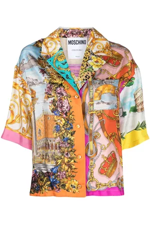 Moschino Graphic-print silk shirt