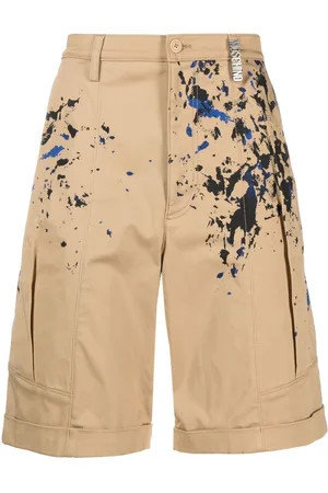 Moschino Painterly-print cotton shorts