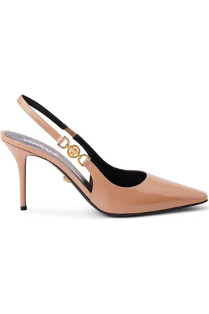 Medusa '95 crystal-embellished pumps in beige - Versace