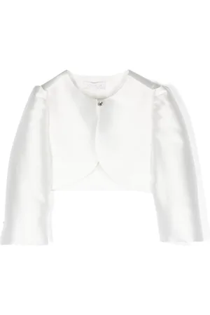 MONNALISA Crew-neck cropped jacket