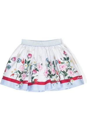 MONNALISA Floral-print flared skirt
