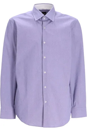 HUGO BOSS Abstract-print stretch-cotton shirt