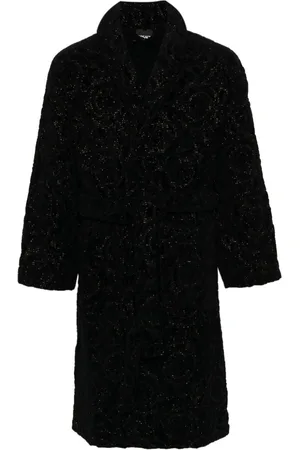 VERSACE Baroque-jacquard cotton blend robe