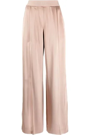 STINE GOYA Ciara logo-waistband satin trousers