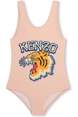 Kenzo Logo-print scoop-neck swimsuit