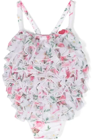 MONNALISA Floral-print ruffled swimsuit