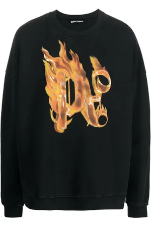 Palm Angels Burning monogram-print sweatshirt
