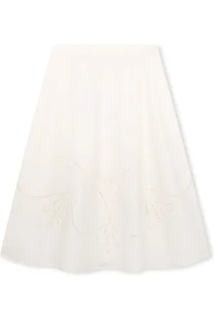 Chloé Broderie-anglaise A-line skirt