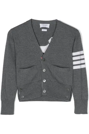 Thom Browne V-neck intarsia-knit cardigan