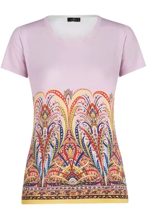 Etro Paisley-print silk-blend top