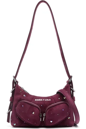 Bimba y Lola XS Pocket suede shoulder bag