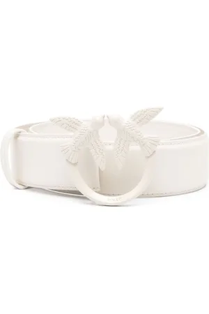 Pinko Love Birds-buckle leather belt