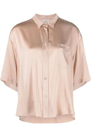 FORTE FORTE Shortsleeved satin-silk shirt