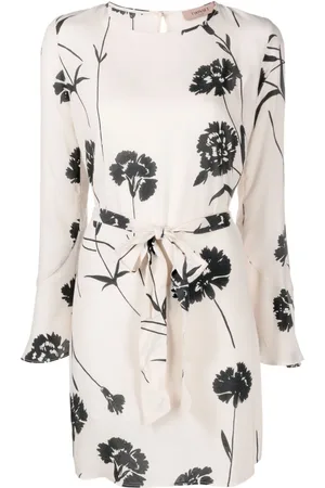 Twin-Set Floral-print belted minidress
