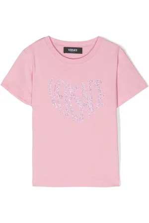 VERSACE Rhinestone-embellished cotton T-shirt