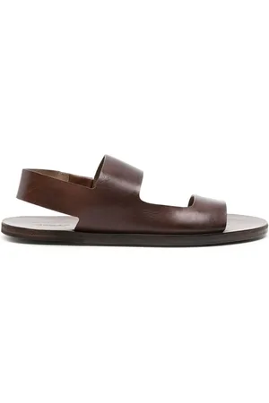 Mens leather flip flops size online 13