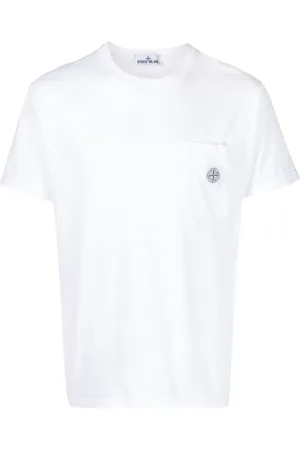 Stone Island Compass-appliqué cotton T-shirt